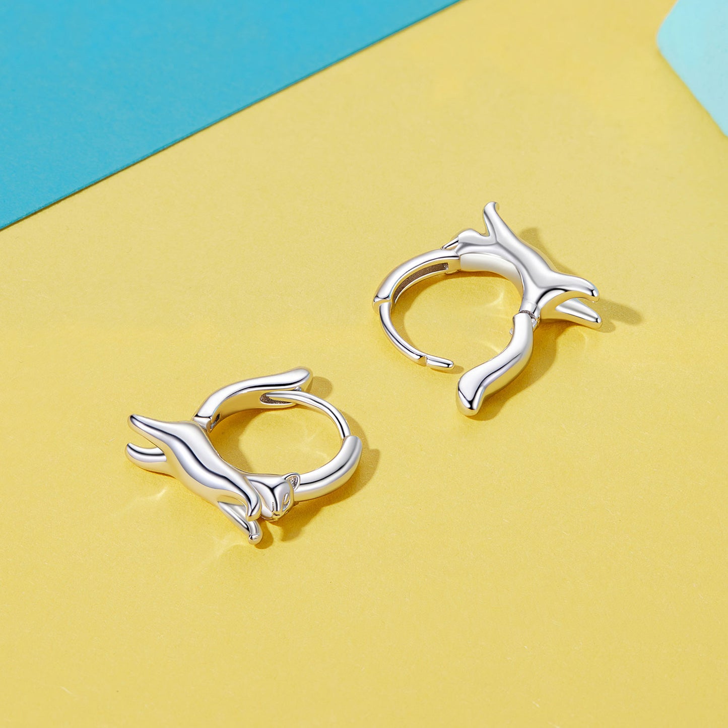 Gnoce Cute Cat Hoop Earrings_3