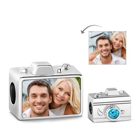 Gnoce "The Most Beautiful Time" Personalized Camera Photo Charm - Fit for Pendant & Choker Necklace_1