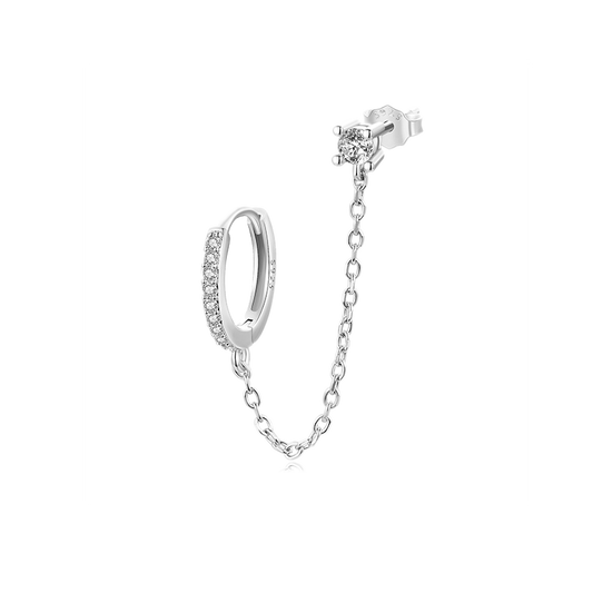 Gnoce Chain Threader Drop Hoop Earring_1