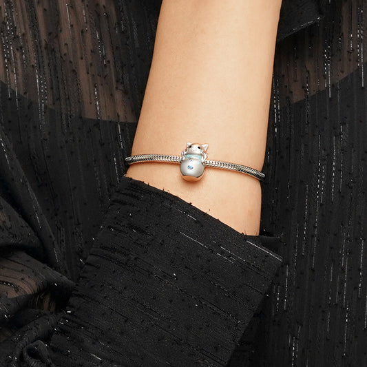 Gnoce Christmas Cat Snowman Charm_5