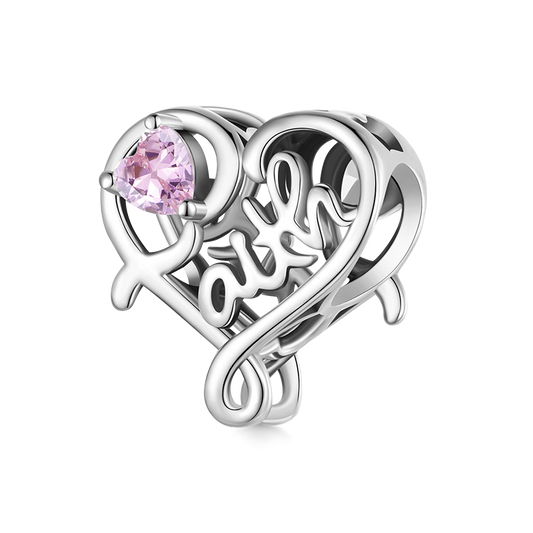 Gnoce Pink Heart Faith Charm_1