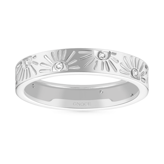 Gnoce Silver Sun Band Ring_1