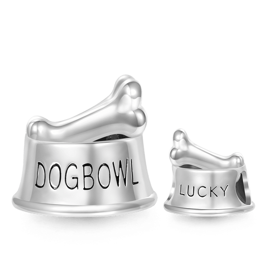 Gnoce Pet Dog Bowl Engravable Name Charm_1