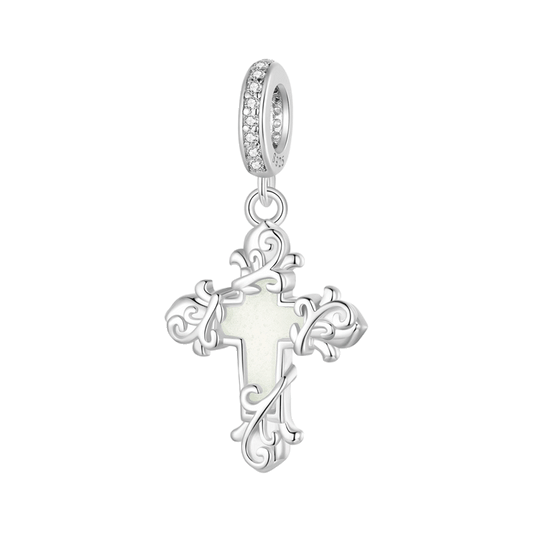 Gnoce Glow-in-the-Dark Retro Cross Pendant Dangle Charm_1