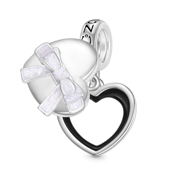 Gnoce Heart Gift Box Engravable Pendant Dangle Charm