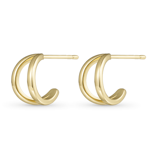 Gnoce Dainty Gold Double Hoop Earrings_1