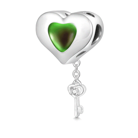 Gnoce Engravable Heart Lock Key Mood Charm_1
