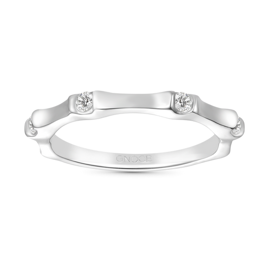 Gnoce Silver Bamboo Fashion Ring_1