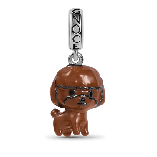 Poodle Puppy Pendant Dangle Charm Sterling Silver_1