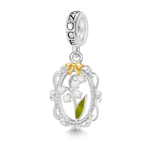 Gnoce Retro Lily Of The Valley Flowers Pendant Dangle Charm_1
