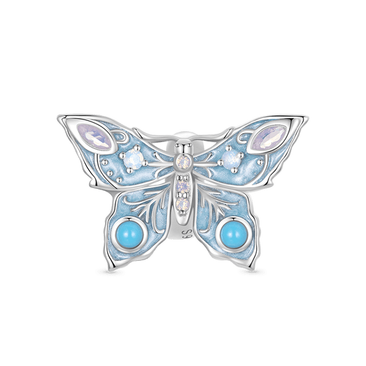 Gnoce Blue Vintage Butterfly Stopper Charm_1