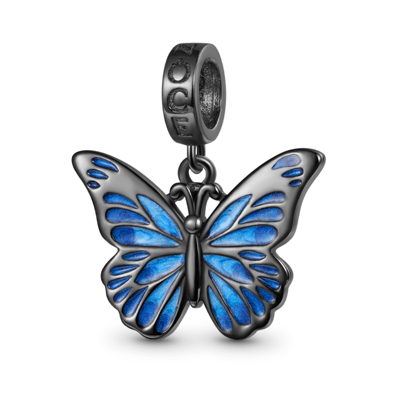 Gnoce Blue Butterfly Pendant Dangle Charm_1