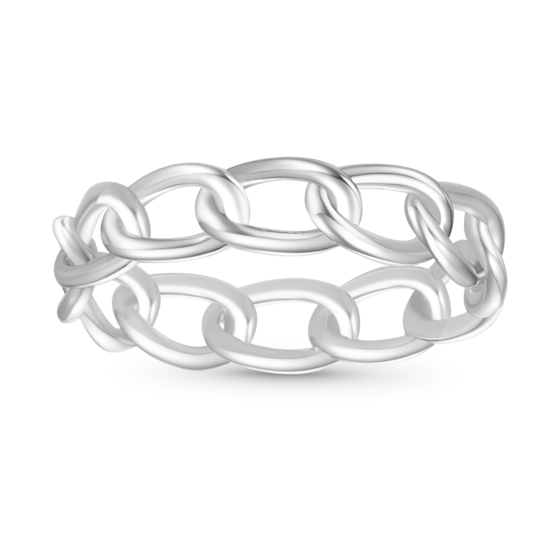 Gnoce Iconic Twist Silver Band Ring_1