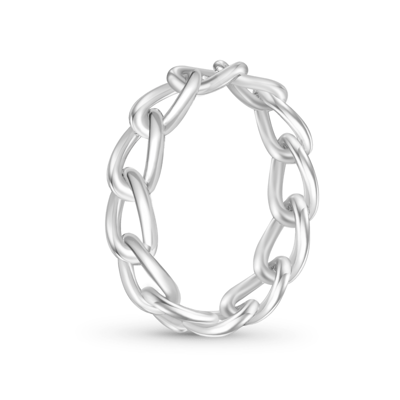 Gnoce Iconic Twist Silver Band Ring_2