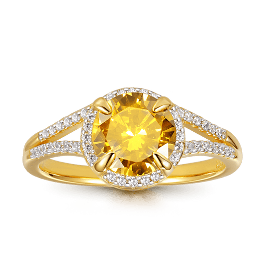 Gnoce Yellow Round-cut Promise Ring_1