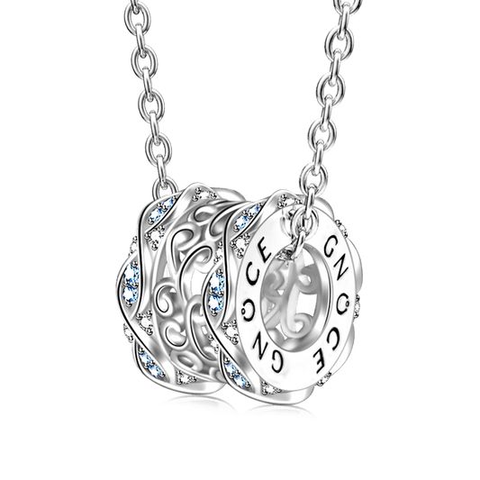 Gnoce Flower Vintage Infinity Pendant Necklace_1