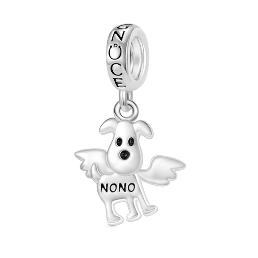 Gnoce Rotating Joint Engravable Puppy Pendant Dangle Charm_1