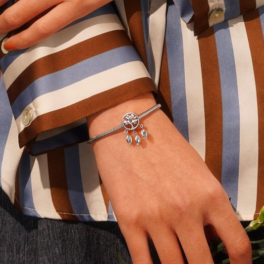 Gnoce Engravable Dream Catcher Tree of Life Birthstone Charm_7