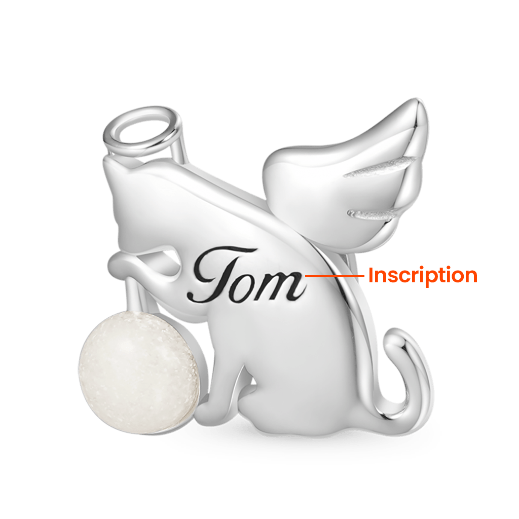 Gnoce Engravable Cat Angel Glow-in-the-Dark Charm_2
