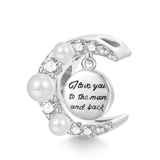 Gnoce "I love you to the moon and back" Pearl Moon Charm_1