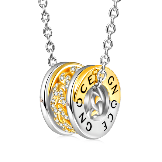 Gnoce Interlocking Link Pendant Necklace_1