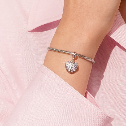 Gnoce Engravable Heart Locket Glow-in-the-Dark Pendant Dangle Charm_7