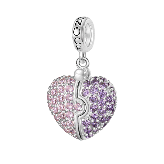 Gnoce Engravable Heart Locket Glow-in-the-Dark Pendant Dangle Charm_1