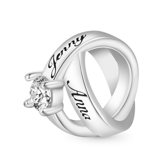 Gnoce Engravable Couple Rings Valentine Charm_1