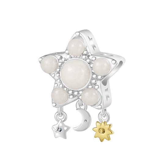 Gnoce Star Moon Glow-in-the-Dark Pendant Dangle Charm_1