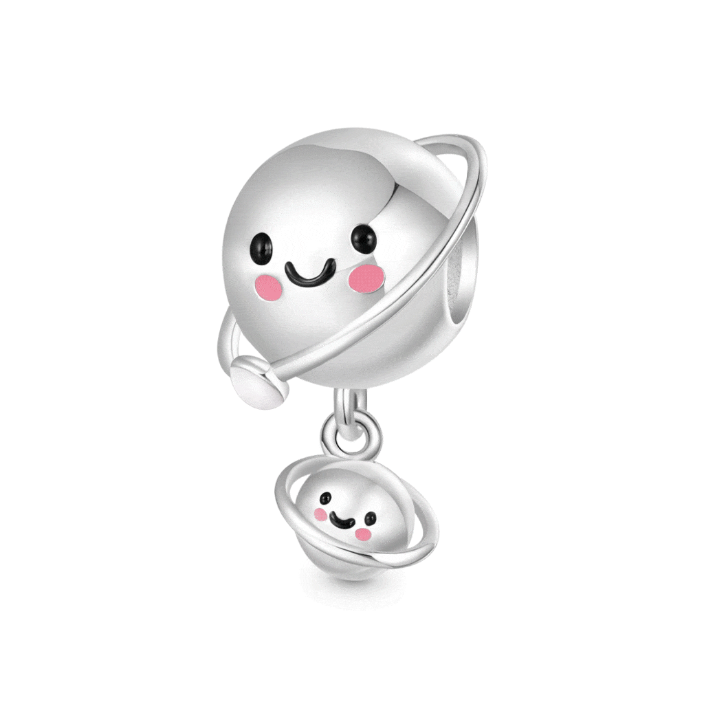 Gnoce "mummy Litty" Mother Child Planet Glow-in-the-Dark Charm_1