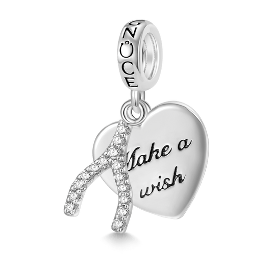 Gnoce "Make a wish" Heart Wishbone Charm_1