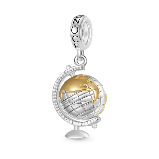 Gnoce Spinning World Globe Pendant Dangle Charm_1