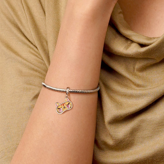 Gnoce Cat Eye Mask Pendant Dangle Charm_6