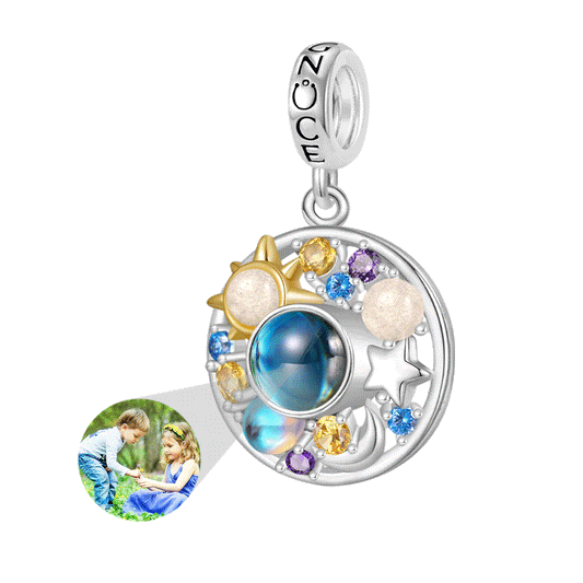 Gnoce Projection Star Moon Glow-in-the-Dark Pendant Dangle Charm_1