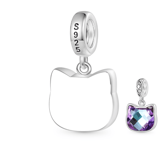 Gnoce Engravable Cat Head Charm