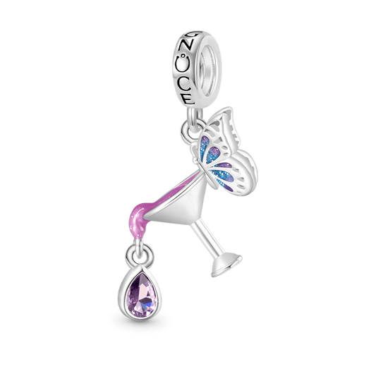 Gnoce Cocktail Butterfly Pendant Dangle Charm_1
