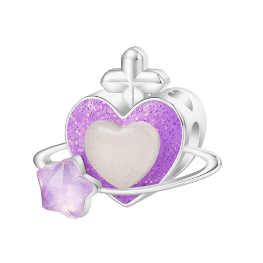 Gnoce Glow-in-the-Dark Heart Planet Charm_1