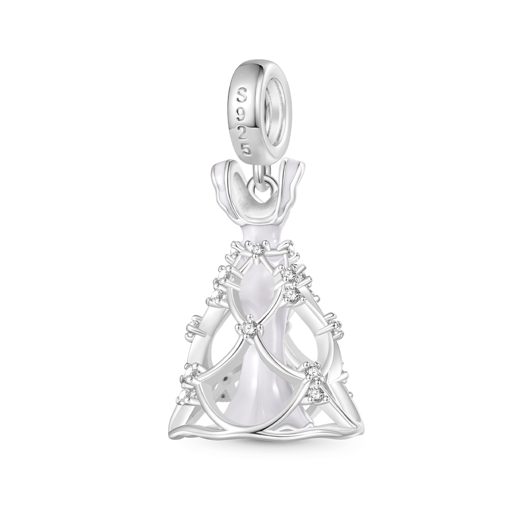 Gnoce White Wedding Dress Charm_2