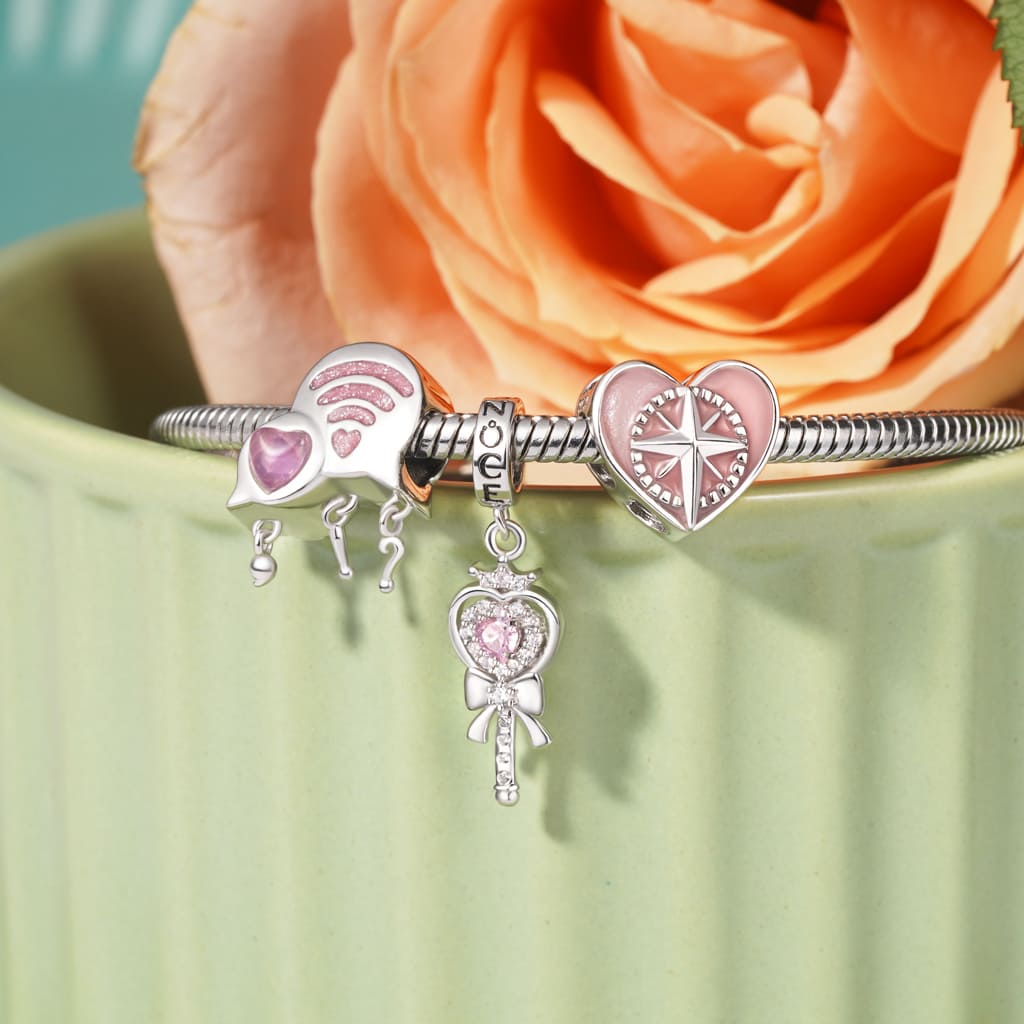Gnoce Heart Magic Wand Pendant Dangle Charm_3