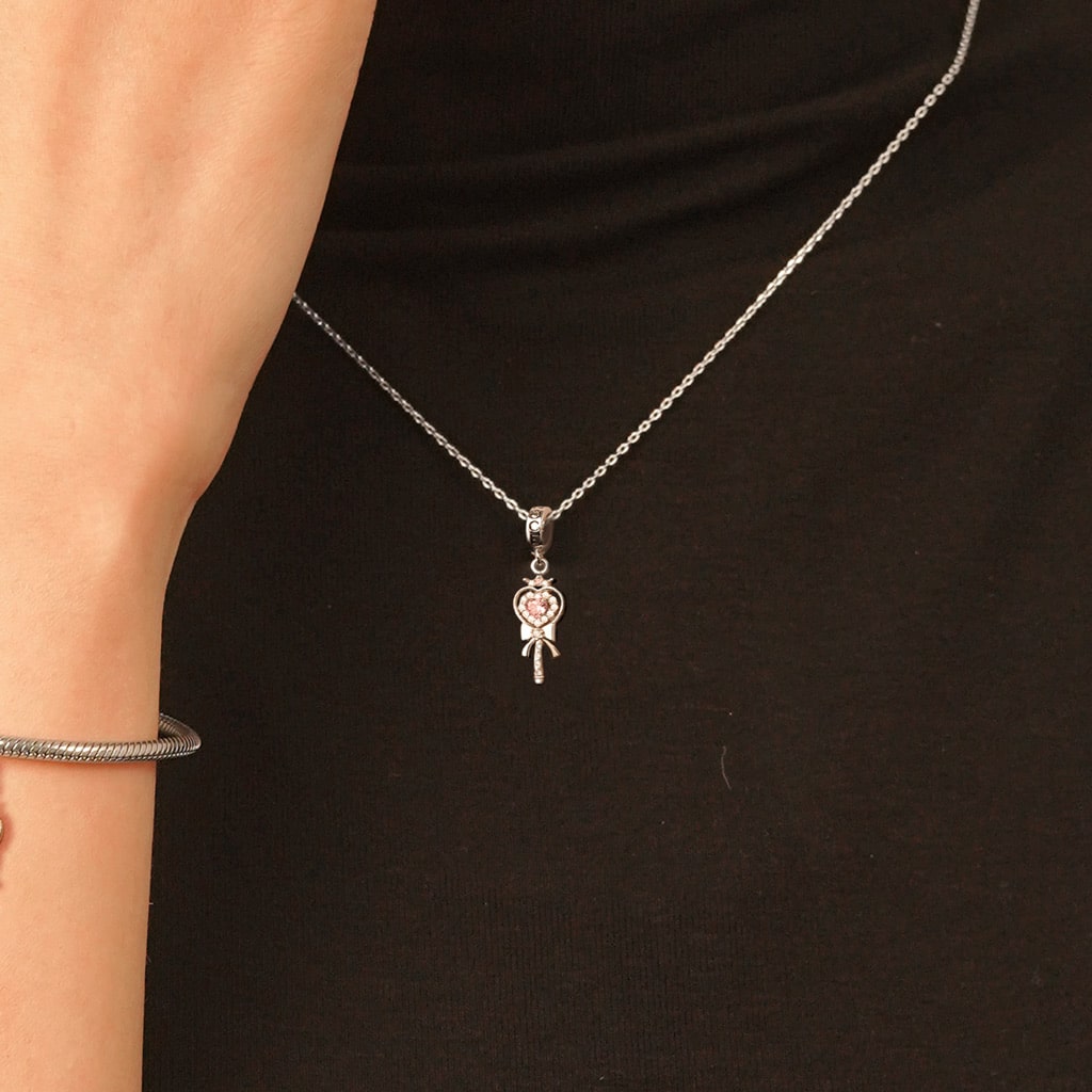 Gnoce Heart Magic Wand Pendant Dangle Charm_5