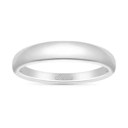 Gnoce Sterling Silver Engravable Plain Ring_1