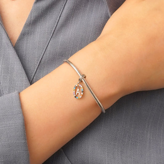 Gnoce Personalized Initial Letter Color Pendant Dangle Charm_7