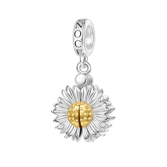 Gnoce Openable Sunflower Engravable Pendant Dangle Charm_1