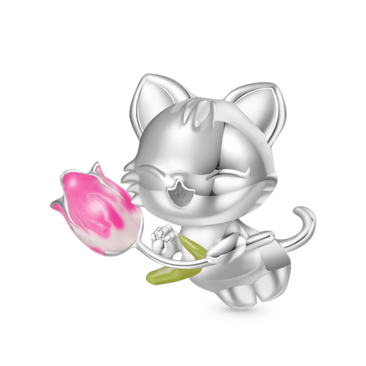 Gnoce Pink Tulip Cat Charm_1