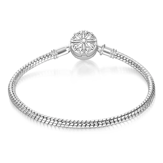 Gnoce Four-leaf Clover Bracelet with Cubic Zirconia Charm_1