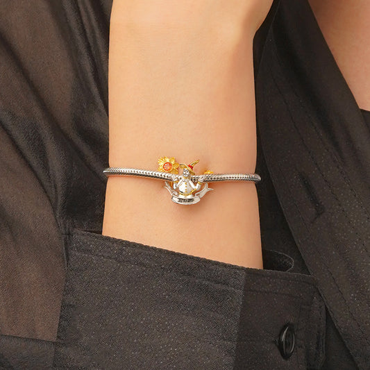 Gnoce The Wonderful Wizard of Oz Clever Brain Scarecrow Sunflower Charm_5