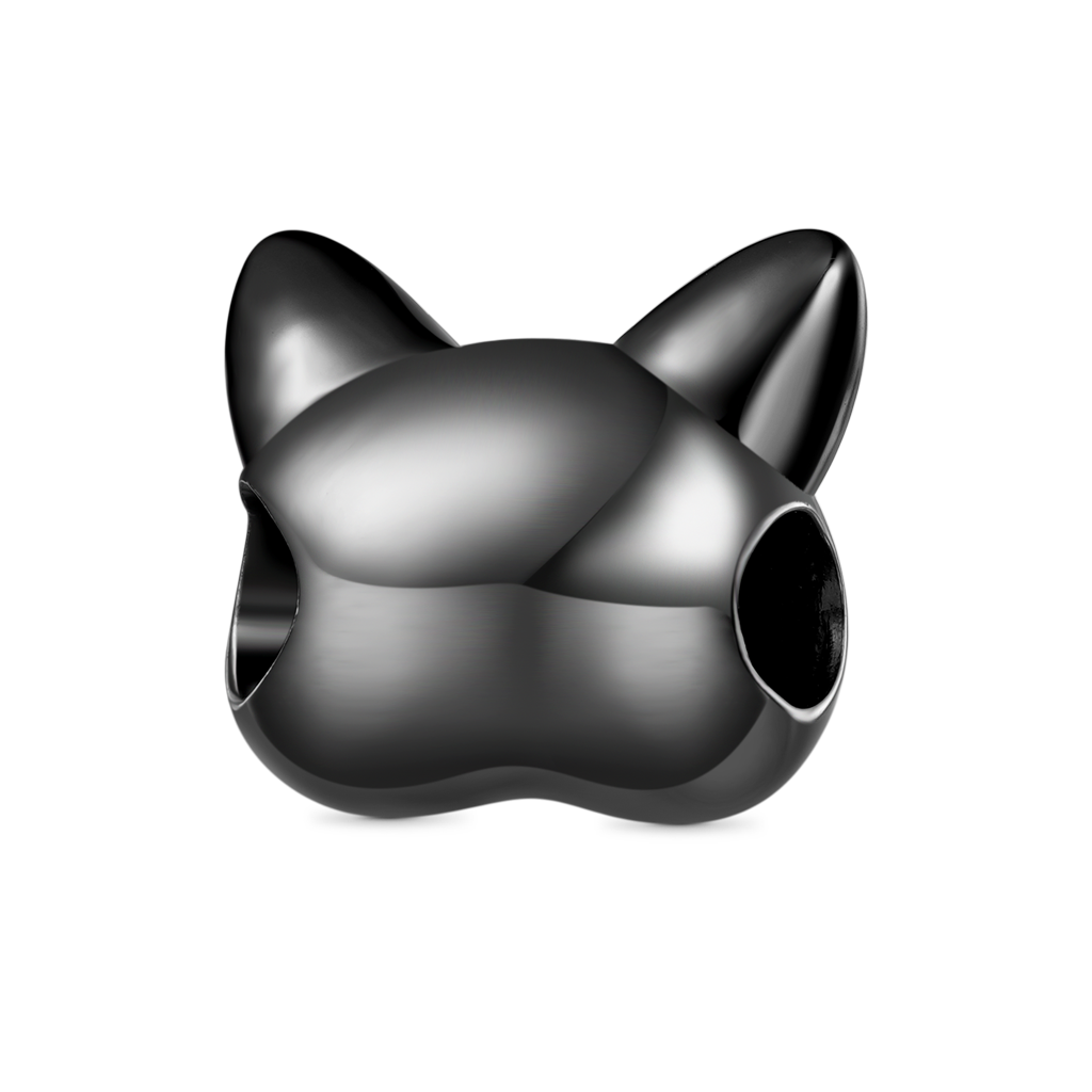 Gnoce Two-Color Vertical Pupils Black Cat Charm_2