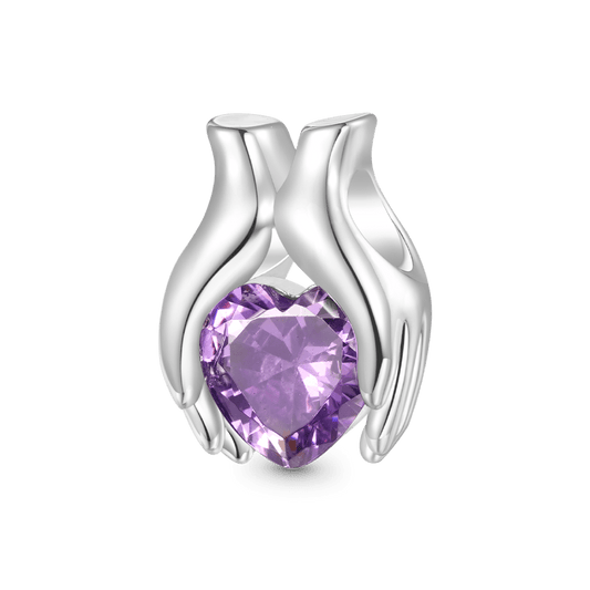 Gnoce Engravable Hand Holding Love Heart Charm_1