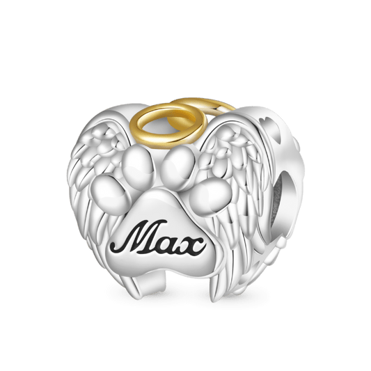 Gnoce Engravable Memorial Pet Wings of Love Charm_1