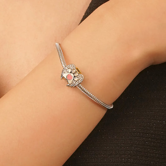 Gnoce Engravable Memorial Pet Wings of Love Charm_6